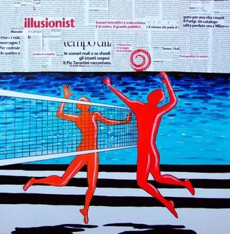 Katarina Radenkovic: 'sport life', 2014 Oil Painting, Sports. Young people play the game of life. They understoodthe rules. They take their life in their hands and play. . ....