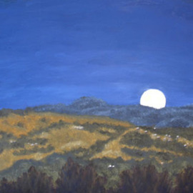 Moonrise Over Santa Rosa By Kathleen Mcmahon