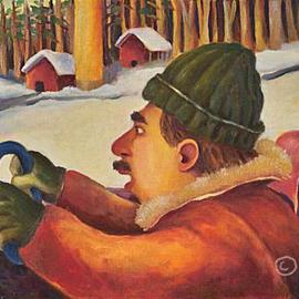 L. Kelen: 'winterdriver', 2005 Oil Painting, Travel. 