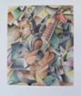 Ken Hillberry: 'Acousta', 2004 Pencil Drawing, Abstract Figurative.  Acousta is a distinctive  view of a classical guitarist and his passionate involvement in his music. It has strong line and  compositional balance. ...