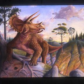 Kevin Wakefield: 'King of the hill', 1999 Oil Painting, Wildlife. Artist Description:     On display at the Plantation Historical Museum since 2008.   ...