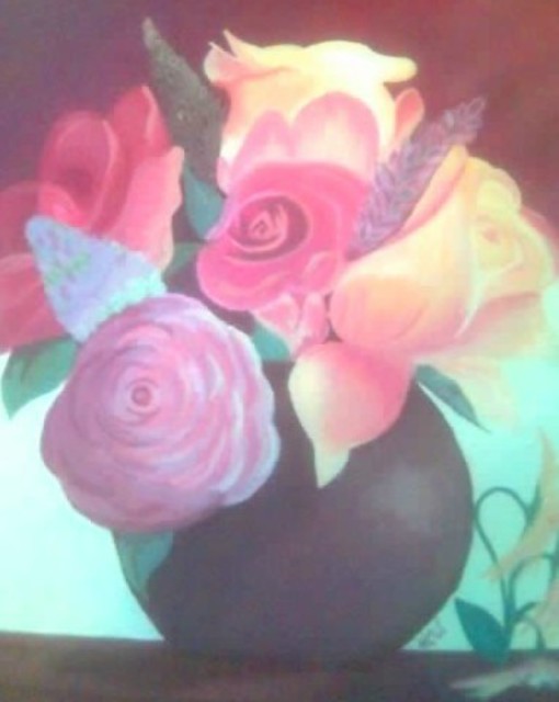 Artist Kimberley Walton. 'Rustic Floral' Artwork Image, Created in 2006, Original Printmaking Giclee. #art #artist