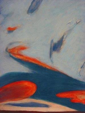 Tom Irizarry Studio: 'Calm Soar', 2004 Oil Painting, Landscape. oil on panel, cinnabar, azurite, cremintz white...