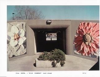 Ivan Kosta: 'Flowers pedestrian underpass  fascia', 2006 Stone Sculpture, Floral.   Images of flowers ( cast stone) on the fascia of a pedestrian underpass  ...