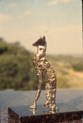 Ivan Kosta: 'Hound', 2008 Bronze Sculpture, Abstract Figurative.  A sitting hound ...