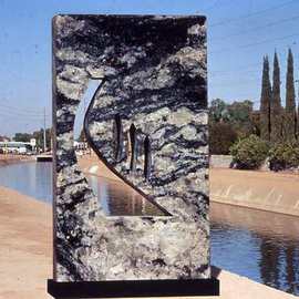 Ivan Kosta: 'Perspectives', 2006 Stone Sculpture, Abstract. Artist Description:  A large marble slab with a cut- out ...