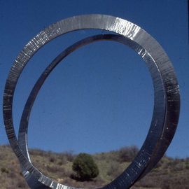 Ivan Kosta: 'Pour Toujours', 1999 Steel Sculpture, Abstract. Artist Description:   Two interlocked wedding rings  ...