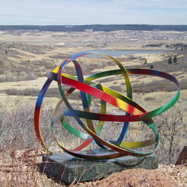 Ivan Kosta: 'Rebus Infinitus', 2011 Steel Sculpture, Abstract. Artist Description:   A colorful ribbon with no beginning or end undulating in space,   ...