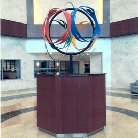 Ivan Kosta: 'Wellness Globe in DelNor Hospital Lobby', 2009 Steel Sculpture, Abstract. Artist Description:   Four pairs of human figures, holding each other by hands and feet, rotating as a globe. . .       ...