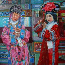 Evgeny Kovalchuk: 'chinese plastic', 2010 Oil Painting, People. Artist Description: oil canvas...