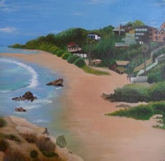 Kristi Vandelft: 'California ', 2011 Acrylic Painting, Beach.  This was painted on a trip to California that I took with my friends, a great view showing a lovely beach in California.  ...