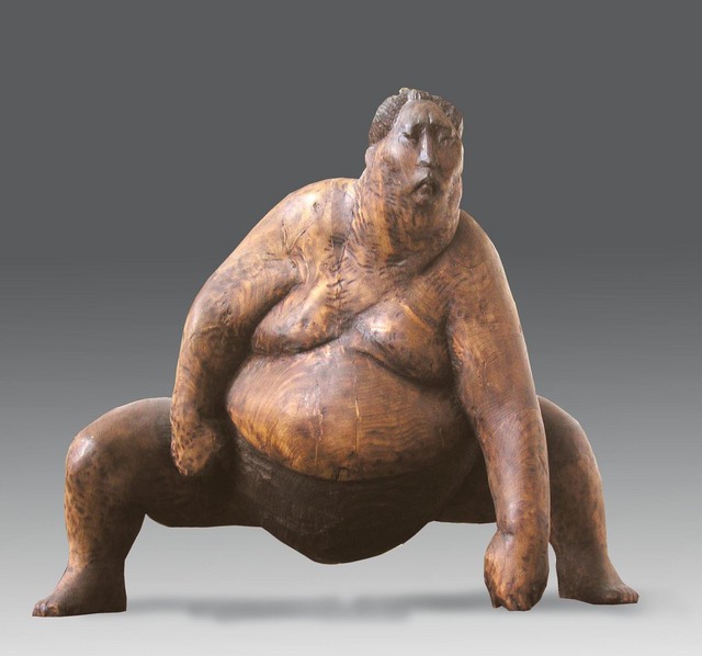 Artist Vladimir Gavronsky. 'Sumo' Artwork Image, Created in 2005, Original Sculpture Wood. #art #artist