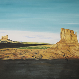 Claudia Luethi Alias Abdelghafar: 'monument valley panorama', 2017 Oil Painting, Landscape. Artist Description: Oilpainting on canvas from the Monument Valley. Powerful lines and contrasts are the base of this painting and also the small little details of it. The size of the painting is 70 x 130 x 2 cm, the painting was finished on 20. 01. 2017. Also this painting ...