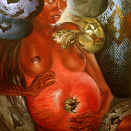 Laisk Serg: 'Eve', 2010 Oil Painting, Surrealism. Artist Description:    Painting, author's painting, oil painting, oil paints, the fine arts, the artist, author' s pictures, a picture, surrealism, symbolism, an expressionism, avant- guard, Lajsk, Laisk, Serg, Russia, Yaroslavl, gallery, a skin favourite, love, a skin, I, space, eternity, infinity, thoughts, the thinker, space, the phenomenon, occurrence, a ...