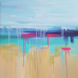 Larysa Uvarova: 'cote dazur', 2018 Oil Painting, Abstract Landscape. Artist Description: A series of artworks about feelings and sensations that arise when love lives inside you. After all, everything in life is tied to love. I think that love is a kind of super- feeling, which includes many different feelings. Love is a certain point to which everyone aspires ...