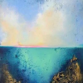 Larysa Uvarova: 'from the deep', 2020 Oil Painting, Seascape. Artist Description:   DEEP INSIDE  Nothing is deeper than yourself.DEEP INSIDE is a series of artworks about the incredible power, energy and beautiful depth in each of us. I feel that life lives here. Research and immersion into this depth of self- knowledge will lead us ultimately to our present. ...