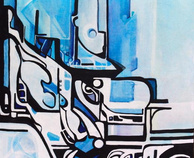 Artist Luise Andersen. 'BLUE Detail II Update NovTwfr' Artwork Image, Created in 2008, Original Fiber. #art #artist