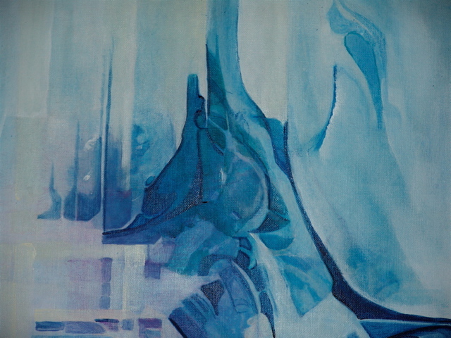 Artist Luise Andersen. 'BLUE Detail II  Four Choices Of View MayTWSX' Artwork Image, Created in 2008, Original Fiber. #art #artist