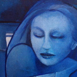 Luise Andersen: 'Feeling In BlUE MAY I  detail II', 2014 Oil Painting, Abstract. Artist Description:        oils on canvas board, progress update.    ...