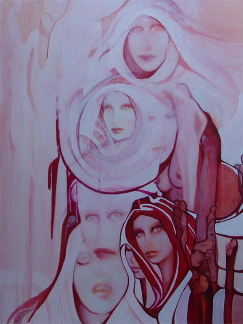 Artist Luise Andersen. 'ORANGE Update Sept Thrty' Artwork Image, Created in 2008, Original Fiber. #art #artist