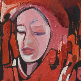 Luise Andersen: 'UNTITLED In The Reds II Update DETAIL II', 2013 Oil Painting, Abstract. Artist Description:   * * size mentioned, is that of the painting.   ...