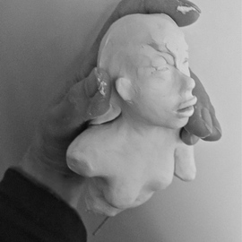 Luise Andersen: 'to sculpt feel raw emotion IC', 2015 Clay Sculpture, Abstract. Artist Description:  . . so this is the last day of July. . and i felt like touching the clay. . feel sculpts the image. . is going my core's way. . i let it rest a little bit. . so humid and warm. . clay gets too soft while forming. . so. . needs rest. .we will see. . ...
