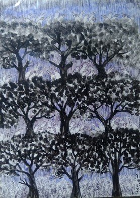 Lash Art Studio: 'rain forest', 2020 Ink Painting, Expressionism. rain forest. seriesOriginal painting Lanjar jiwo...