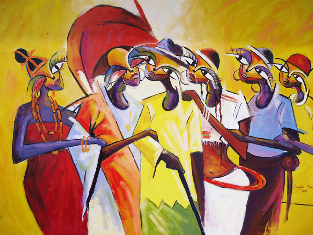 Lawani Sunday  'Unity In Diversity', created in 2013, Original Painting Oil.