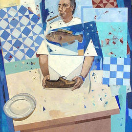 Jose Luis Lazaro Ferre: 'The Grand Chef', 2003 Oil Painting, Figurative. 