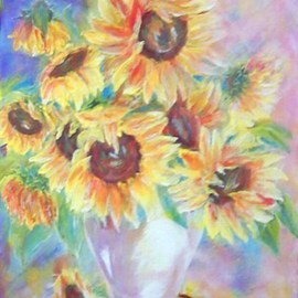 Larsen Lena: 'Sunshine and Smiles', 2008 Acrylic Painting, Still Life. Artist Description:  Original Acrylic painting on canvas stretched on wood,  framed.  This is new painting, not a print, but 100% hand painted.  ...