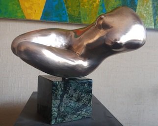 Leonid Shatsylo: 'river', 2021 Bronze Sculpture, Erotic. Sculpted by Leo Adam, 1959River, 2021,15x22x10 cm   1. 80 kgbronze, marble...