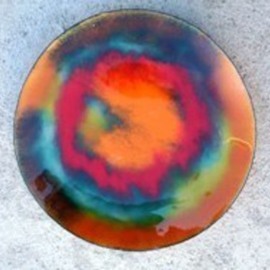 Colour Fusion Glass On Copper 10 T, Leo Evans