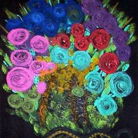 Leo Evans: 'FLORAL SPECTACULAR', 2005 Acrylic Painting, Floral. Artist Description:  