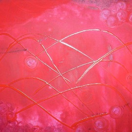 Leo Evans: 'THE RED ONE 05', 2005 Acrylic Painting, Abstract. Artist Description:  