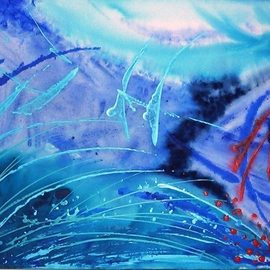 Leo Evans: 'genesis the blue one', 2017 Acrylic Painting, Abstract. Artist Description: Genesis   The Blue One   Acrylic   by Artist: Leo Evans ...