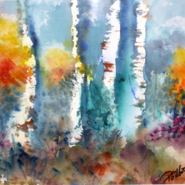 Birches and Aspen By Pamela Gilbert