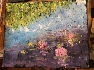 Pamela Gilbert: 'lillie and vines', 2018 Acrylic Painting, Undecided. Water Lilly...