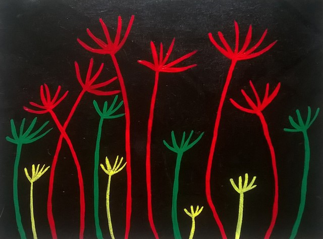Reena Thomas  'Flowers', created in 2016, Original Painting Acrylic.