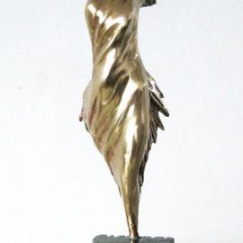Liubka Kirilova: 'Bronze abstract sculprure NIKE ', 2016 Bronze Sculpture, Abstract Figurative. Artist Description:  Sculpture Bronze NIKE - Victory Goddess abstract statue ...