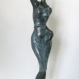 Liubka Kirilova: 'Toilet', 2015 Bronze Sculpture, Figurative. Artist Description: Bronze Smart Chic Lady with hat. ...