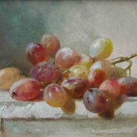 Serge Akopov: 'grapes', 2016 Oil Painting, Still Life. Artist Description: painting, still life, oil painting, grapes, fruits...