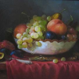 Serge Akopov: 'still life with fruits', 2013 Oil Painting, Still Life. Artist Description: painting, still life, oil painting, fruits...
