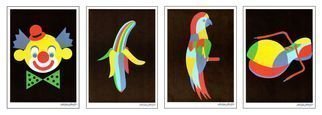 Asbjorn Lonvig: '1200 posters in sets of 4 motifs Clown ', 2014 Poster, Humor.  Batch of 1200 posters300 posters of the motif 