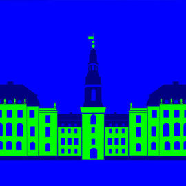 Asbjorn Lonvig: 'Christiansborg Palace Green', 2006 Acrylic Painting, Abstract. Artist Description: Christiansborg Palace on Slotsholmen in central Copenhagen is the home of Denmark' s three supreme powers: the executive power, the legislative power, and the judicial power. It is the only building in the world which is the home of all a nation' s three supreme powers. The palace ...