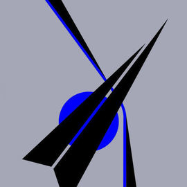 Asbjorn Lonvig: 'Composition Black Arrow', 2006 Acrylic Painting, Abstract. Artist Description:  Composition Black Arrow. ...