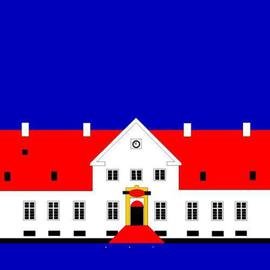 Asbjorn Lonvig: 'Denmark Nineteen Bygholm', 2005 Acrylic Painting, Abstract. Artist Description: Bygholm is a castle. It' s a Scandic Hotel, too.A few miles from Lille Fejringhus....
