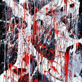 Asbjorn Lonvig: 'Sad Days Indeed', 2006 Acrylic Painting, Abstract. Artist Description: Inspired by keywords like mantal health, state of mind, manic depression, major depression, bipolar condition, serotonin syndrome. . .Disintegration....