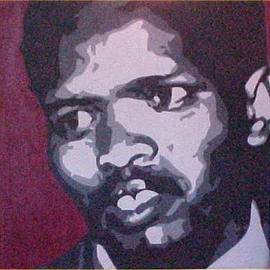 Asbjorn Lonvig: 'biko', 2001 Acrylic Painting, Portrait. Artist Description: By Morten Lonvig, my eldest son. My role in this is being a consultant and being proud. By means of the newest technology and ancient portrait art using computer, paintbrush and acrylic on canvas Morten has developed his own very unique style in portrait painting. As an assignment ...