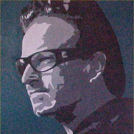 Asbjorn Lonvig: 'bono', 2000 Acrylic Painting, Portrait. Artist Description: By Morten Lonvig, my eldest son. My role in this is being a consultant and being proud. By means of the newest technology and ancient portrait art using computer, paintbrush and acrylic on canvas Morten has developed his own very unique style in portrait painting. As an assignment ...