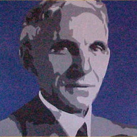 Asbjorn Lonvig: 'henry ford', 2000 Acrylic Painting, Portrait. Artist Description: By Morten Lonvig, my eldest son. My role in this is being a consultant and being proud. By means of the newest technology and ancient portrait art using computer, paintbrush and acrylic on canvas Morten has developed his own very unique style in portrait painting. As an assignment ...